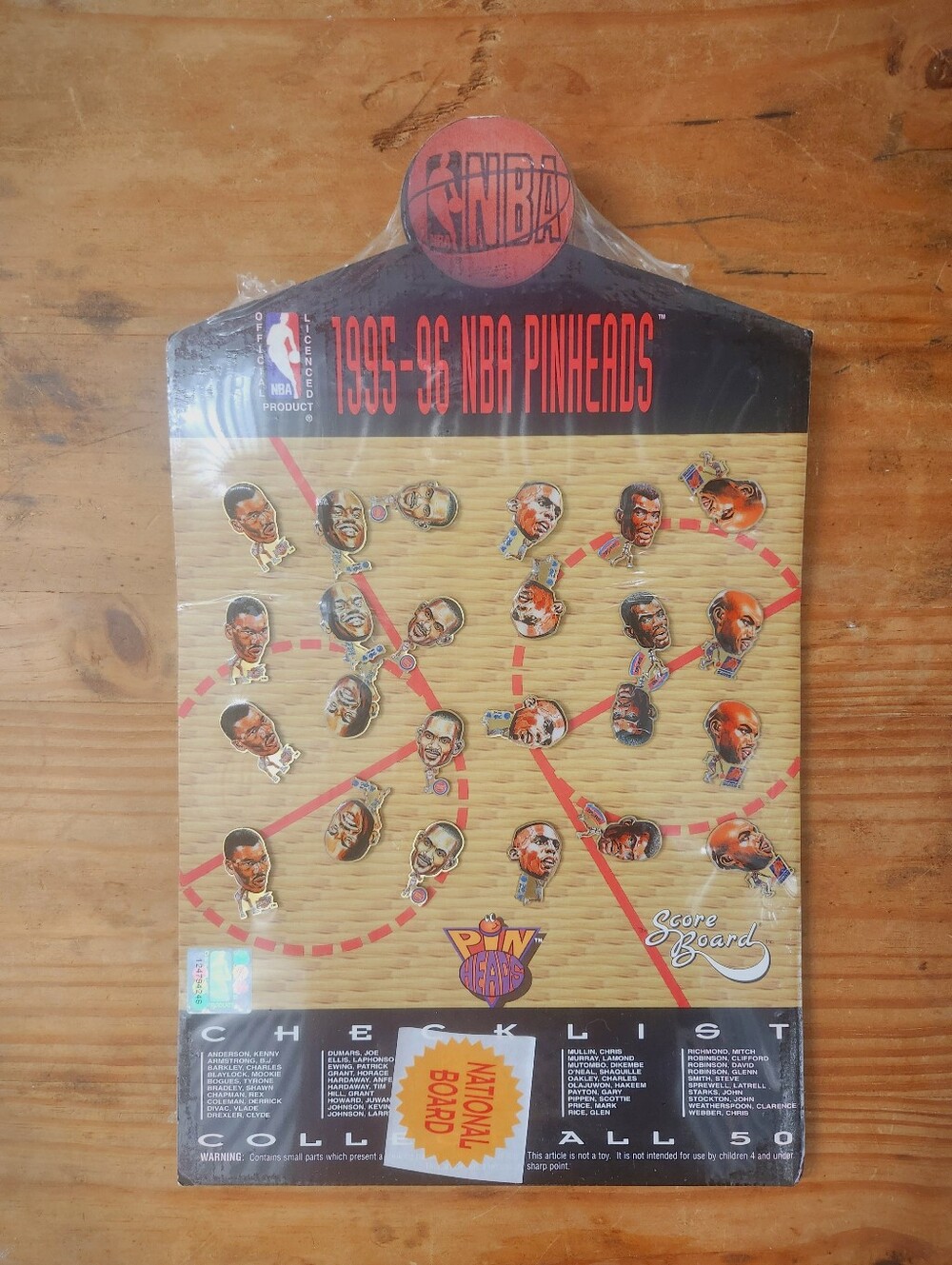 Vintage 95' - 96' Score Board NBA PinHeads Retail Display Board New
